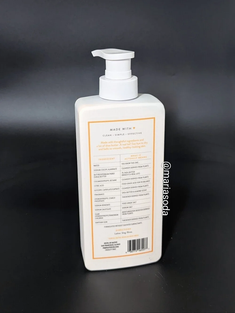 Discontinued Native Shea Butter and Almond Moisturizing Body Wash